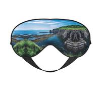 Jeju Island Masque pour les yeux imprimé Corée, masque de sommeil soyeux pour homme et femme, pour le sommeil et la relaxation