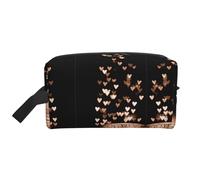 Jeju Island Sac de Rangement Imprimé Corée - Élégant Portable Voyage Cosmétique Maquillage Organisateur Pochette, Multi-Usages Toiletry, Tasse en forme de cœur, Taille unique