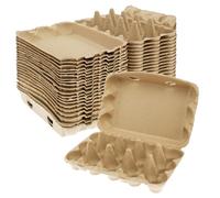 JEJUWE Lot de 300 boîtes d'œufs 6 emplacements x 20 pièces, Style 3x5, boîtes à œufs en fibre traditionnelle, réutilisables et biodégradables. Les emballages sont conçus pour accueillir des œufs de