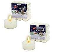 Jeka Lot de 2 x 27 Bougies Chauffe-Plat Premium avec Pochette Transparente pour Pyramides