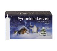 Jeka Lot de 50 Bougies Pyramides Blanches, Non parfumées