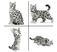 JEKCA | Bengal Cat 4-en-1 Pack 01S-M02 - Kit de Briques de Construction, Sculptures en Blocs de Construction, kit de Collection, idée Cadeau Parfaite