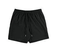 JEKE-DG Short de course pour homme 7,6 cm avec poches zippées, noir, Taille M