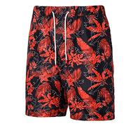 JEKE-DG Short de plage d'été pour homme - Short décontracté - Avec cordon de serrage - Doux et confortable - Séchage rapide, Rouge, Taille 5XL