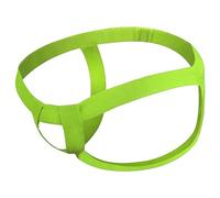 JEKE-DG String extensible pour homme avec anneau ouvert sur le devant - String taille basse confortable, Vert fluo - 1 pièce, Medium