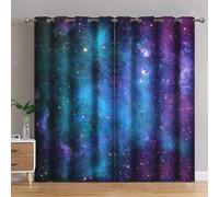 Jekeno Galaxy Blackout Curtains Espace extrieur Nbuleuse Univers toiles Sky Stars Decor pour enfants Boys Bedroom Living Room Gommet Window Ri