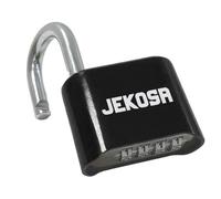 Jekosa® JKB50 Cadenas à Code à 4 Chiffres - Anse Acier Trempé 8 mm, Corps Alliage Zinc | Cadena de Sécurité Étanche pour Casier Scolaire, Vestiaire, Portail