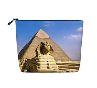 JEKYDOSD Pyramides d'Égypte - Faux sac de maquillage en chanvre - Imperméable - Pour la vie quotidienne, les voyages, etc