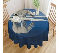 JEKYQ Nappe ronde de 177,8 x 177,8 cm - Résistante - Résistante - Résistante - Imperméable - Pour mariage, cuisine, intérieur et extérieur