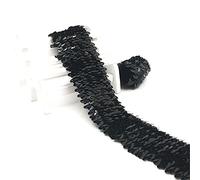 JekyTMP 3 Mètres 4,8 cm Ruban Élastique à Paillettes 5 Rangées de Ruban Élastique à Paillettes Ruban Applique Tissu à Paillettes Plates Garniture en Dentelle à Paillettes Garniture à Paillettes Exten