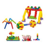 Jelaqmot Endless Fun with Snap-Together Hexagon Building Blocks, Indoor & Outdoor Blocks for Kids Games,Interlocking Building Blocks (180pcs)