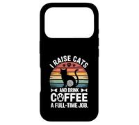 J'élève des Chats et Je Bois du café Un Travail à Plein Temps Qui Aime Les Chats Coque pour iPhone 17 Pro