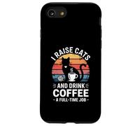 J'élève des Chats et Je Bois du café Un Travail à Plein Temps Qui Aime Les Chats Coque pour iPhone SE (2020) / 7/8