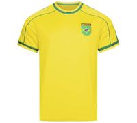 JELEX Retro History Maillot pour homme | Avec logo brodé et manches courtes | Design nostalgique pour les fans de football | Idéal pour les collectionneurs, brésil, XXL