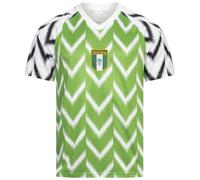 JELEX Retro History Maillot pour homme | Avec logo brodé et manches courtes | Design nostalgique pour les fans de football | Idéal pour les collectionneurs, Nigéria, XL