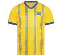 JELEX Retro History Maillot pour homme | Avec logo brodé et manches courtes | Design nostalgique pour les fans de football | Idéal pour les collectionneurs, Ukraine, L