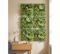 JELLE & JACOB Mur Vegetal Artificiel Exterieur et Interieur, 6X Panneau Mur végétal de 50x50 cm -Prairie d'été-, Facile d'entretien et Durable - pour Une Ambiance Cosy, Plante Murale Artificielle