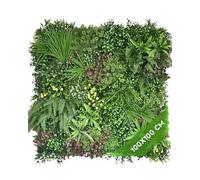 JELLE & JACOB Mur Vegetal Artificiel Exterieur et Interieur, Panneau Mur végétal 100x100 cm -Evergreen-, Facile d'entretien et Durable - pour Une Ambiance Cosy, Plante Murale Artificielle
