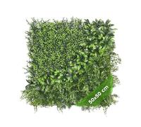 JELLE & JACOB Mur Vegetal Artificiel Exterieur et Interieur, Panneau Mur végétal 50x50 cm -Vert forêt-, Facile d'entretien et Durable - pour Une Ambiance Cosy, Plante Murale Artificielle