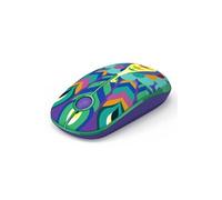 Jelly Comb Souris sans Fil Silencieuse USB 2,4 GHz pour Ordinateur Tablette Macbook Dessin Animé-Paon