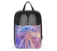 Jelly Fish Sac à chaussures couleur arc-en-ciel pastel irisé pour voyage usage quotidien Sac de rangement anti-poussière Pochette de rangement pour chaussures de golf