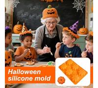 Jelly Moulds - Silicone 22.2x11.4x1.5cm | Silicone Fondant Mold with Non Stick, Chocolate Baking, Candy Spider Broom Pumpkin Moulds | Cupcake Decorations Candle Creative Projects Crafting