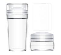 Jelly Nail Stamper - French Tip Nail Stamper | Tampon à ongles élastique | Ensemble de tampons à pointe française multifonctionnelle avec grattoirs | Têtes interchangeables pour salon de manucure