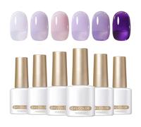 Jelly Nails Poli vernis, gel gel polonais | Ensemble de vernis à ongles en professionnel durable | Supplies de manucure multicolores pour le salon Home Party Wedding Valentine
