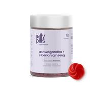 Jelly Pills Ashwagandha KSM-66 Gummies avec Ginseng Sibérien & Goji - Adaptogènes pour Stress & Anxiété avec Withania Somnifera - 70 Gummies Vegan Sans Gluten - Saveur Naturelle Fruits des Bois