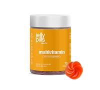 Jelly Pills Gummies multivitaminés pour adultes - avec vitamines A, B, C, D, E et zinc - 70 gummies véganes - sans sucres ajoutés - goût fraise - énergie & système immunitaire