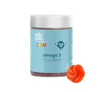 Jelly Pills Gummies Oméga 3 Enfant, DHA de microalgues - 70 gummies vegan sans sucres ajoutés - sans poisson - goût orange - dès 3 ans - cure 2 mois