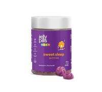 Jelly Pills® Mélatonine 70 Gummies avec Vitamin B6 Enfants - Sans Sucres Ajoutés - 0.5 mg par dose journalière de mélatonine pour une bonne nuit de sommeil - goût de fruits des bois 10 semaines