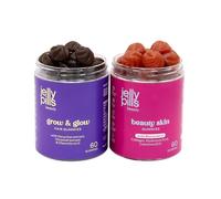 Jelly Pills Pack Beauté Intégrale - Hair Anti-Chute & Beauty Collagène + Resvératrol - 60 + 60 Gummies Véganes - Sans sucres ajoutés - Saveur Framboise et Fraise