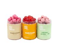 Jelly Pills Pack Bien-être Quotidien Complet - Multivitamines + Magnésium 180 mg + Calcium avec Probiotiques - 70 + 70 + 70 Gummies Véganes - Sans sucres ajoutés - Saveur Fraise et Fruits des Bois