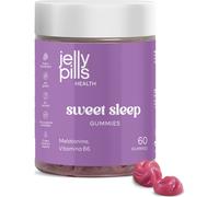 Jelly Pills® Gummies Mélatonine 1 mg + Vitamine B6-70 Gommes Végétaliennes - Sans Sucres Ajoutés - Saveur Fruits des Bois - Sommeil Réparateur
