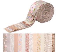 Jelly Roll Fabrics, 42 bandes de tissu en coton pour matelassage, travaux manuels et couture, 14 prédécoupes florales vintage de 6,3 x 50,8 cm