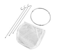 Jelly Strainer Sac | Porte-passoire réutilisable | Armature en acier inoxydable avec 3 pieds à crochets et filet en nylon pour la préparation de jus, la cuisson, le thé, le bouillon, les aliments