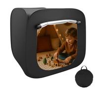 Jellybibo Autisme Materiel Enfant, 90cm Autisme Tente Enfant avec Sac de Transport, Tente Sensorielle Occultante Enfants Portable, Interieur Tente Pop Up pour Aide avec Autisme, SPD, Anxiété(Noir)