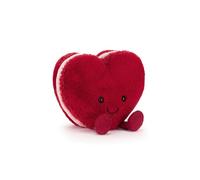 Peluche Amuseable Macaron Arlette cœur rouge (13 cm)