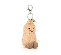 Jellycat Amuseables Breloque en forme de sac d'arachide, 11,9 cm, porte-clés en peluche pour nourriture, excellente idée cadeau, Cacahuètes