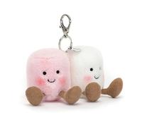 Jellycat Amuseables Paire de breloques en forme de guimauves 8,9 cm - Porte-clés en peluche - Excellente idée cadeau