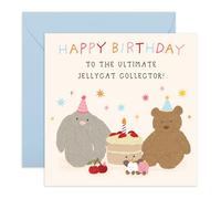 Jellycat Carte d'anniversaire pour amoureux - Collection en peluche - Idée d'ours en forme de lapin - Idée de lapin pour sœur, frère, partenaire, ami, collègue, petite amie, adolescente, nièce