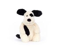 Jellycat Peluche Bashful Black & Cream Puppy Medium - L: 9 cm x l : 12 cm x H: 31 cm