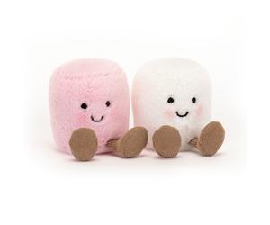 Jellycat - Peluche Marshmallows Rose et Blanc Amuseable