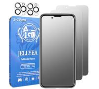 JELLYEA Lot de 4 Films de Protection en Verre Trempé Mat pour iPhone 15 Pro, Film de Protection pour Appareil Photo Anti-reflets et Anti-traces de Doigts 9H, Film Protecteur Mat pour Apple 15 Pro, 6,1