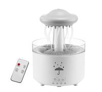 Jellyfish Diffuser Humidifier, Bedroom Perfume Machine Decoration, 7.76x5.39x5.39inches, Simulation Rain Air Diffuser with 7-Color LED Lights, Aromatherapy Device for Home Relaxation