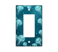 Jellyfish - Interrupteur à bascule unique - Bulles océaniques modernes - En plastique - Taille standard - Pour salon, chambre à coucher, maison et bureau