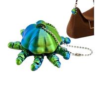 Jellyfish Keychain - 3d Printed Pendant | Backpack Ornament with Flexible Joints, Abs Accessory with Decorative Design for Travelers, Beach Collectors, School Kids, Teens, Adults Party Favors