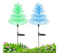 Jellyfish Lampes solaires de jardin - 2 lampes solaires améliorées à 7 couleurs changeantes | Lampes solaires en forme de méduses étanches pour Noël, piscine, cour, jardin
