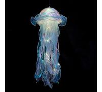 Jellyfish Lights Color Changing Mood Lamp New Year's Eve Gadget Cross Glow Gadgets Jellyfish Lamp Decorations Room Decor Table Top Gadgets Gifts for Daughter Girlfriend (Blue)